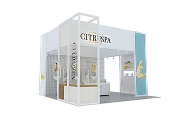 Instal·lació de l'estand a Hong Kong